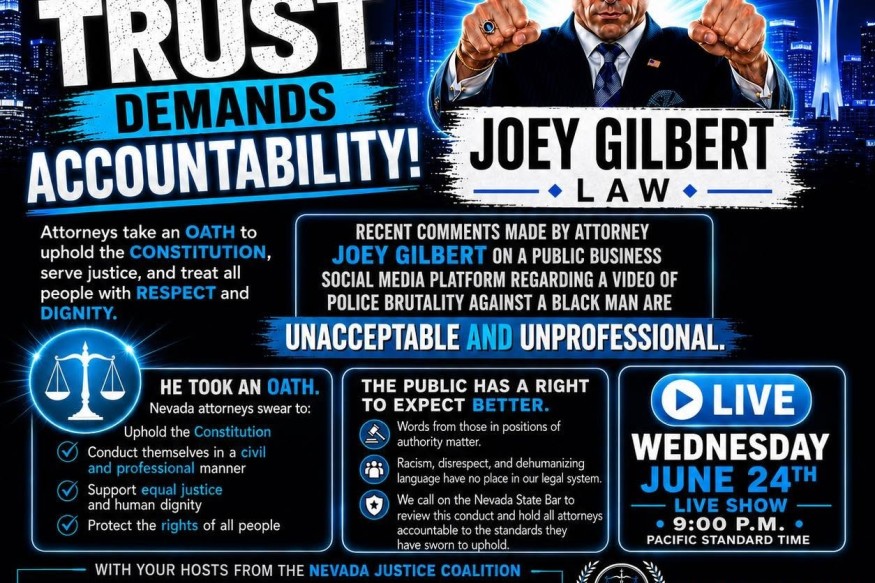 Attorney Joey Gilbert’s Social Media Comments Spark Public Discussion | Nevada Justice Coalition